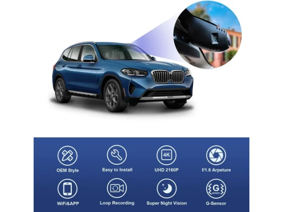 Dash Camera with 64GB Card for BMW X3 and X3 M — Dash Cam, Fitcamx