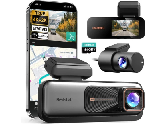 Dual Dash Camera, 4K Front and 2K Rear — Dash Cam, BOTSLAB