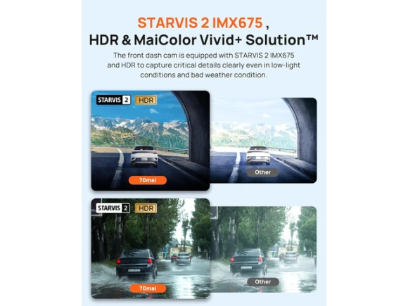 Front and Rear Car Dash Camera — Dash Cam, 70mai