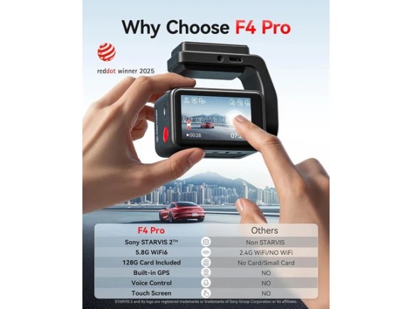 Front and Rear Dash Cam — Dash Cam, REDTIGER
