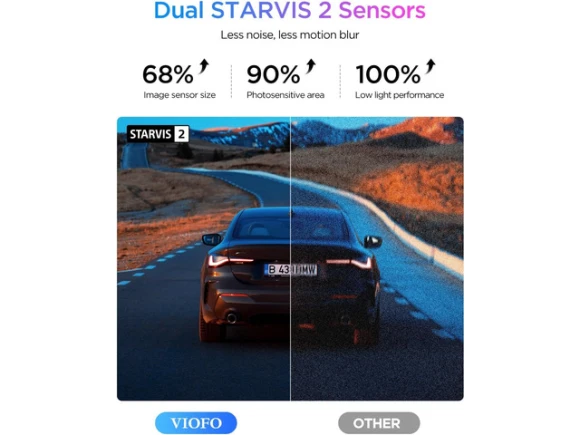 Front and Rear Dual Dash Camera — Dash Cam, VIOFO
