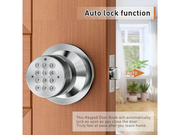Keyless Entry Door Knob Lock with Keypad — Smart Lock, Signstek