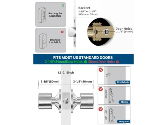 Keyless Entry Door Knob Lock with Keypad — Smart Lock, Signstek