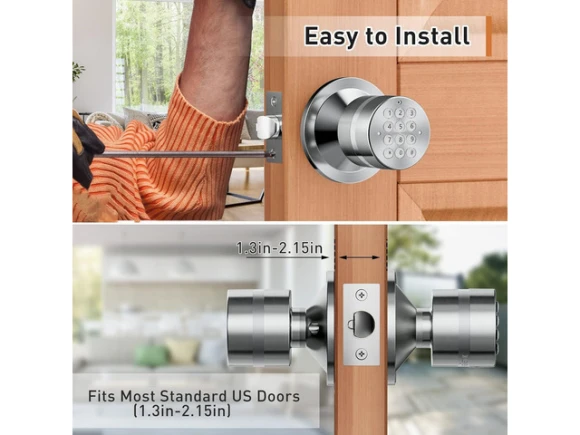 Keyless Entry Door Knob Lock with Keypad — Smart Lock, Signstek