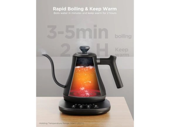 Smart Electric Kettle, Matte Black, 0.8L — Electric Kettle, Govee