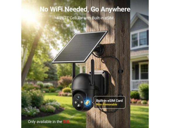 2K 4G LTE Cellular Security Camera — Security Camera, SEHMUA