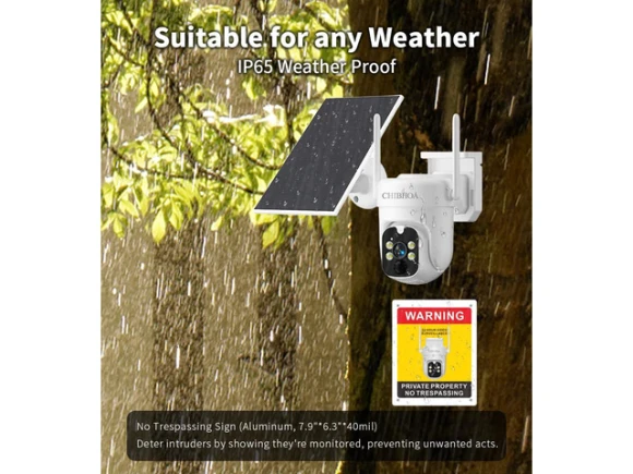 4G LTE solar security camera with SIM and 32GB SD card — Security Camera, CHIBHOA