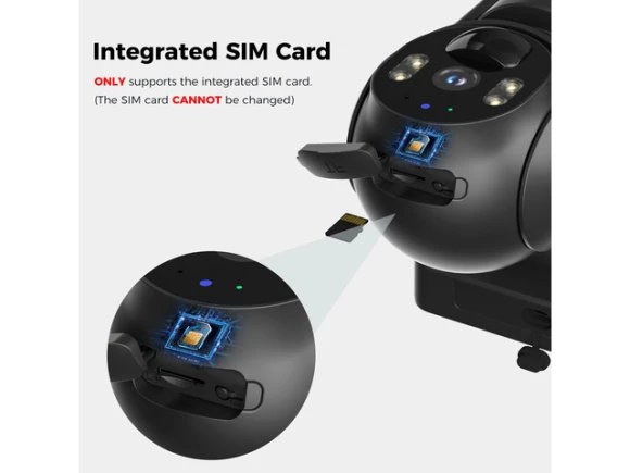 Cellular Security Camera with 32G SD & SIM Card — Security Camera, Hiseeu
