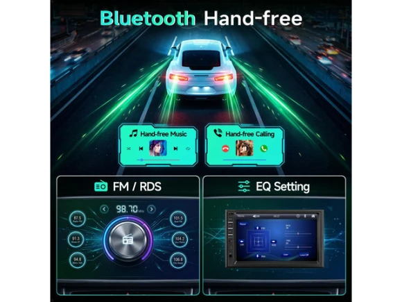 Double DIN Car Stereo Radio with 7-Inch Touchscreen — Car Infotainment System, Naifay
