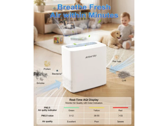 White Air Purifier — Air Purifier, Ambersky