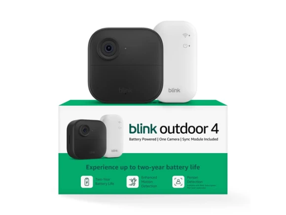 Wireless Smart Security Camera, 1 Camera System with Sync Module Core — Security Camera, Blink