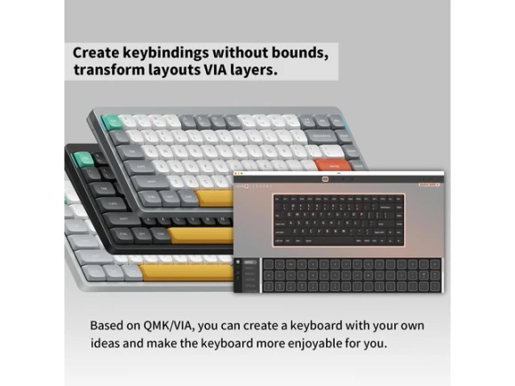 75% Low-Profile Mechanical Keyboard — Bluetooth Keyboard, NuPhy