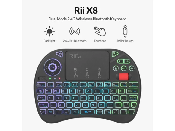 Black Mini Keyboard — Bluetooth Keyboard, Riitek