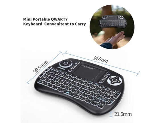 Mini Wireless Keyboard with Touchpad — Bluetooth Keyboard, iPazzPort