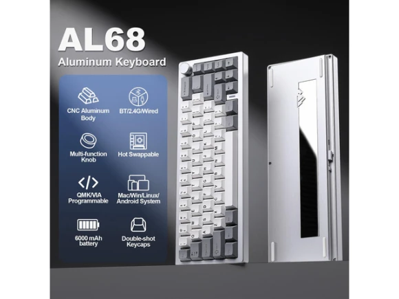 Wireless Mechanical Keyboard — Bluetooth Keyboard, YUNZII