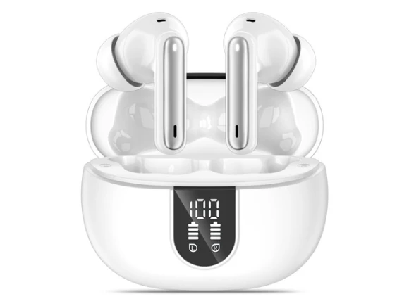 White Wireless Earbuds — Wireless Earbuds, MoBadeety