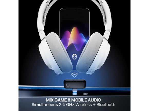 Arctis Nova 7 Wireless Gen 2 Gaming Headset, White — Wireless Earbuds, SteelSeries