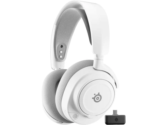 Arctis Nova 7P Wireless White Gen 2 Wireless Gaming Headset — Wireless Earbuds, SteelSeries