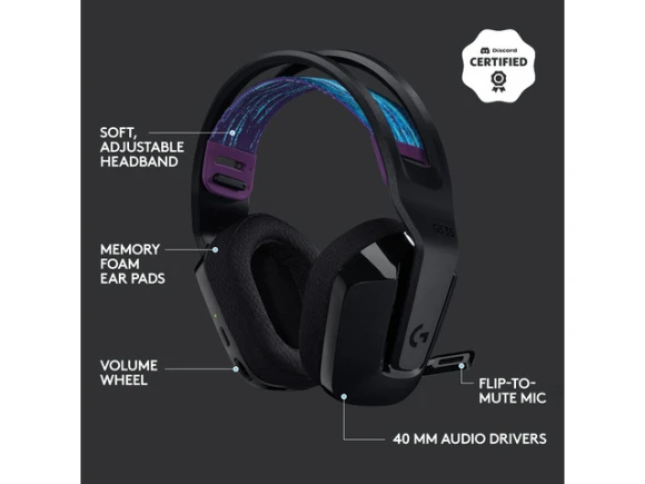 Wireless Gaming Headset – Black, Open Box — Wireless Earbuds, Logitech