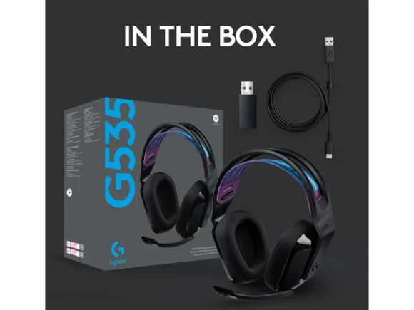 Wireless Gaming Headset – Black, Open Box — Wireless Earbuds, Logitech