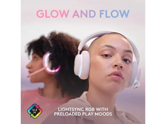 Wireless Gaming Headset, White Mist — Wireless Earbuds, Logitech