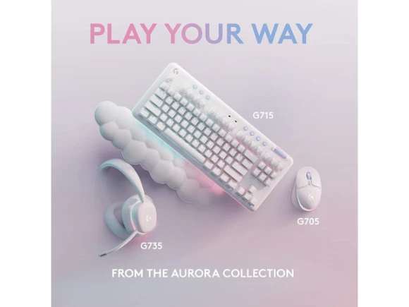 Wireless Gaming Headset, White Mist — Wireless Earbuds, Logitech