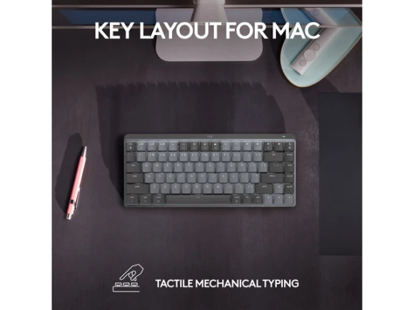 Wireless mechanical keyboard, Space Grey — Bluetooth Keyboard, Logitech