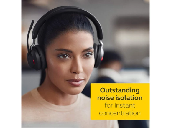 Bluetooth Wireless Headset, Black, with USB-A Adapter and Charging Stand — Wireless Earbuds, Jabra