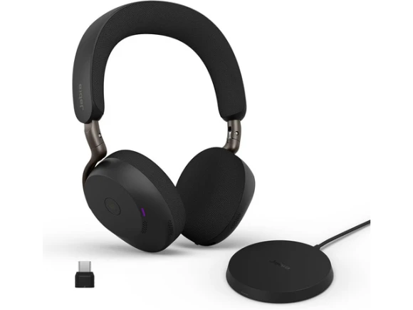 On-Ear Wireless Bluetooth Headset with Wireless Charging Stand — Wireless Earbuds, Jabra