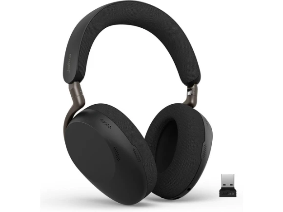 Over-Ear Wireless Bluetooth Headset with Microphone, Black — Wireless Earbuds, Jabra