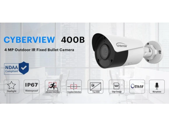 Outdoor IR Fixed Bullet Camera — Security Camera, Gyration