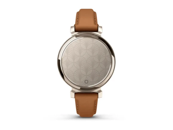 Smart Watch, Cream Gold with Tan Leather Band — Smart Watch, Garmin