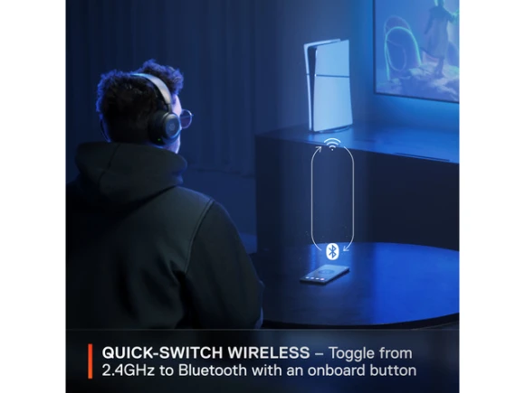 Wireless gaming headset, Black, for PS5 and PS4 — Wireless Earbuds, SteelSeries