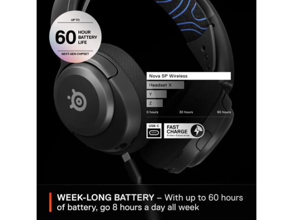 Wireless gaming headset, Black, for PS5 and PS4 — Wireless Earbuds, SteelSeries