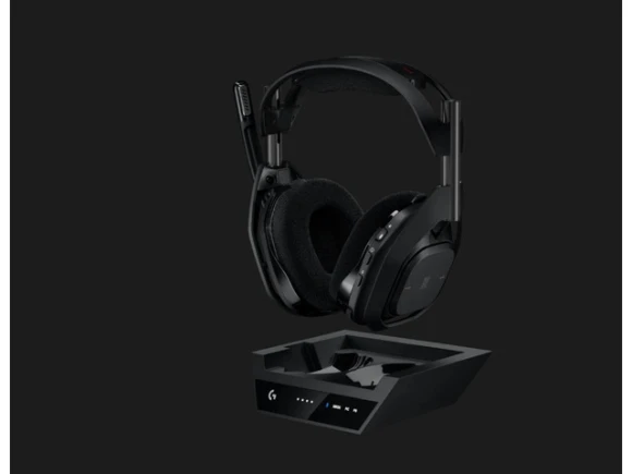 Wireless Headset with Base Station, Black, Headset and Base Station — Wireless Earbuds, Astro Gaming