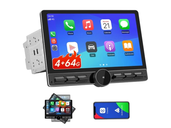 10.6-Inch Double-DIN In-Dash Car Stereo — Car Infotainment System, litillbuly