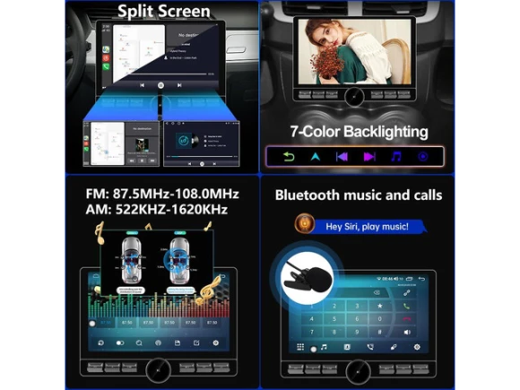 10.6-Inch Double-DIN In-Dash Car Stereo — Car Infotainment System, litillbuly