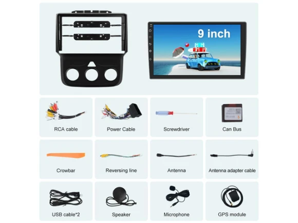 9-Inch Car Radio for Dodge Ram — Car Infotainment System, litillbuly