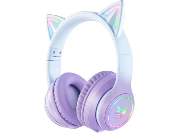 Purple Cat Ear Headphones — Wireless Earbuds, STARWELL