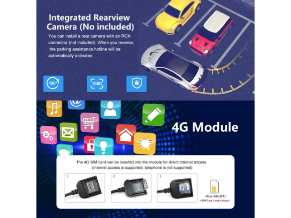 Single-DIN Car Stereo, 10.6-inch Screen, 4GB RAM + 64GB ROM — Car Infotainment System, litillbuly