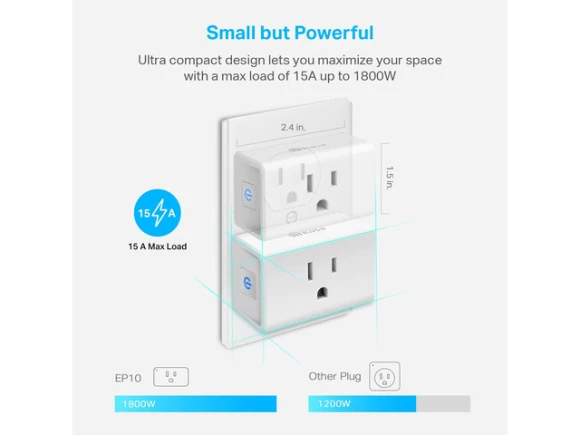 Smart Plug Ultra Mini, 2 Count (Pack of 1) — Smart Plug, Kasa