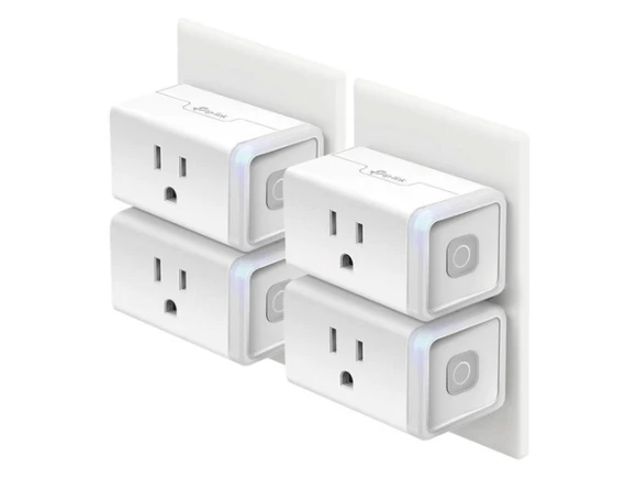 White Smart Plug, 4-Pack — Smart Plug, Kasa