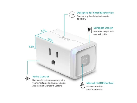 White Smart Plug, 4-Pack — Smart Plug, Kasa