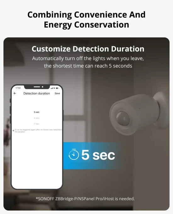 Zigbee Motion Sensor — Motion Sensor, Sonoff
