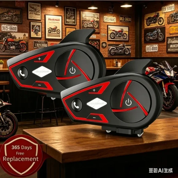 Bluetooth Headset for a Bike Helmet — Wireless Earbuds, Houtonsen