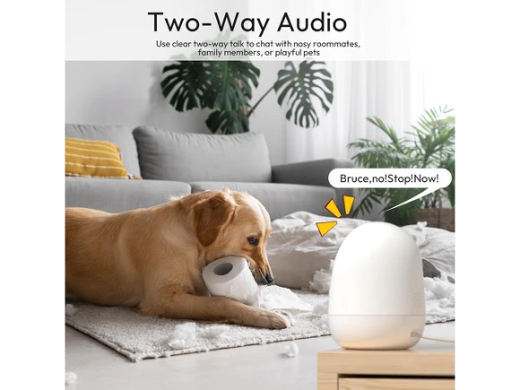 2K Indoor Security Camera with 360° Pan and Tilt — Security Camera, Rraycom