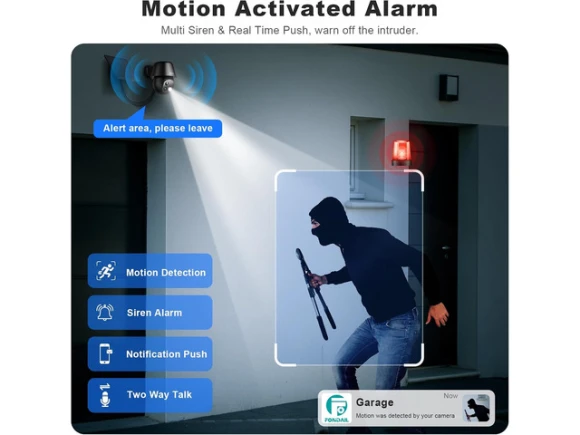 2K Outdoor Security Camera — Security Camera, TAURKENAM