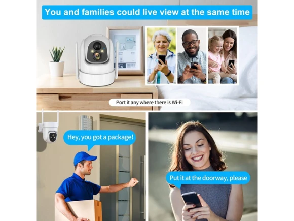 2K PTZ Solar Security Camera — Security Camera, TAURKENAM