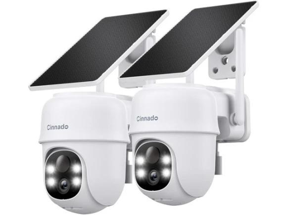 2K Solar/Battery Outdoor Security Camera, 2 Pack — Security Camera, TAURKENAM