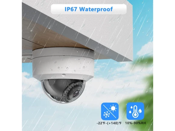 6MP PoE IP Vandal Dome Security Camera — Security Camera, TAURKENAM